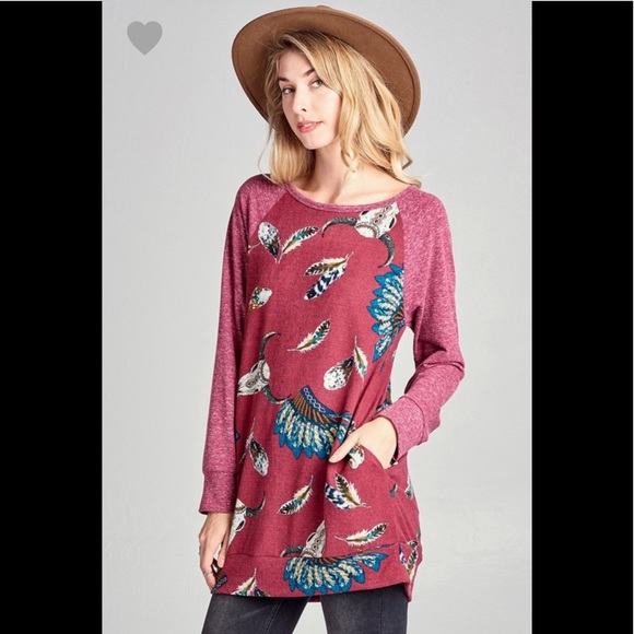 2 left❤️2 for $40❤️longhorn tribal print top - Picture 2 of 9